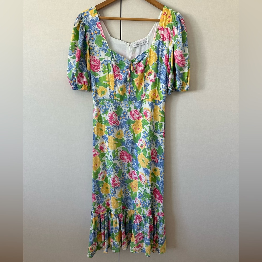 Faithfull the Brand Gabriela Midi Floral Dress in Traina Floral Print